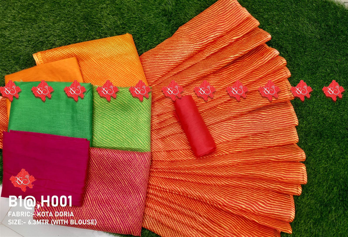 Latest Kota doria saree with lehriya print - ranisatiyacreation