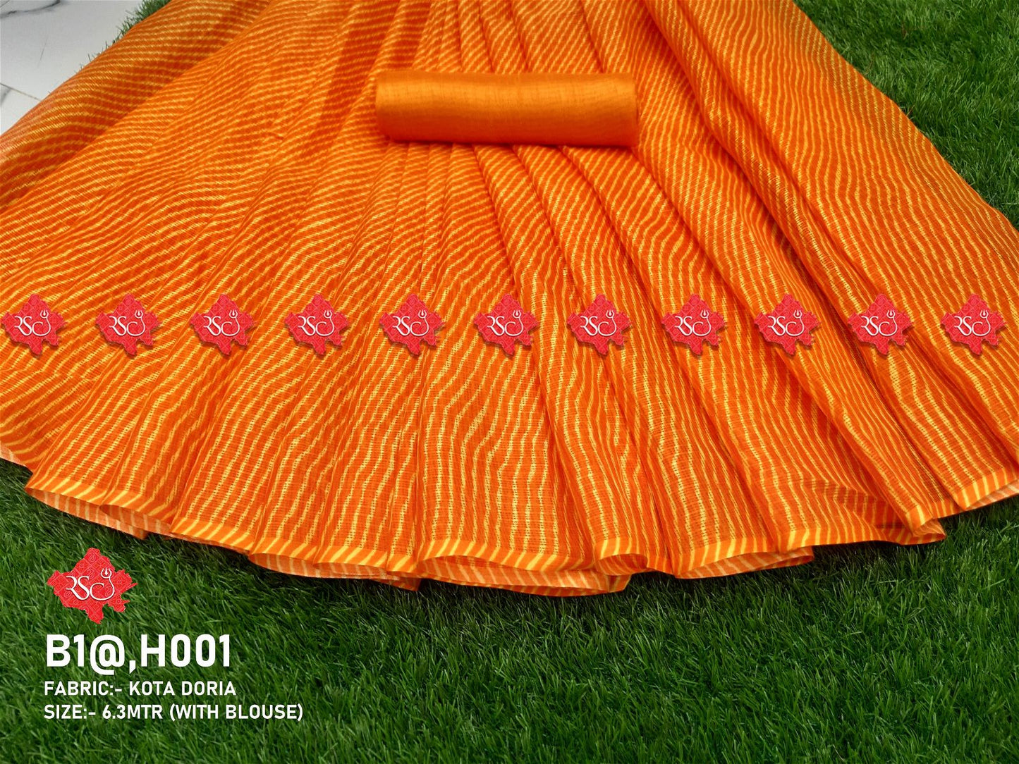 Latest Kota doria saree with lehriya print - ranisatiyacreation