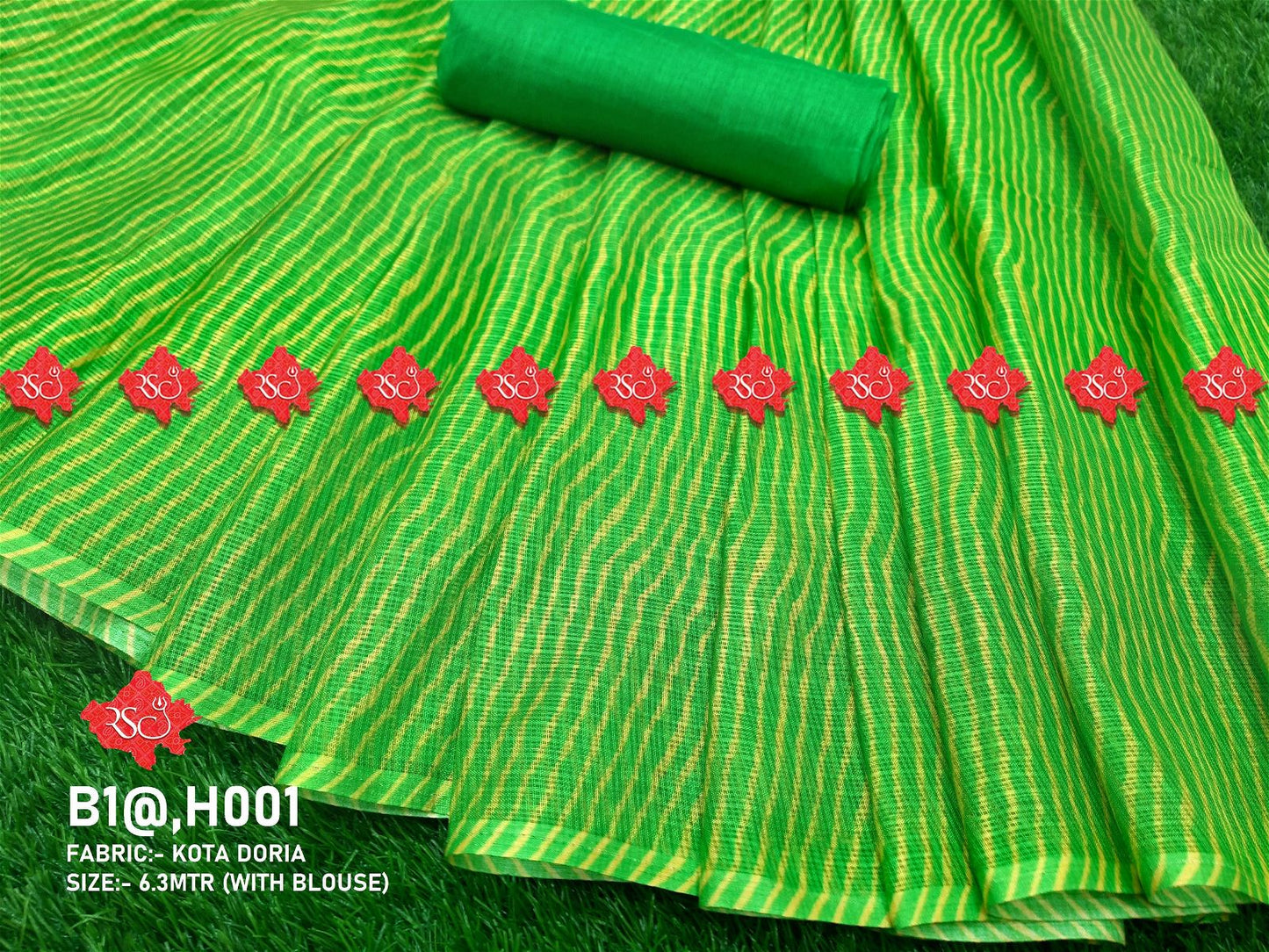 Latest Kota doria saree with lehriya print - ranisatiyacreation
