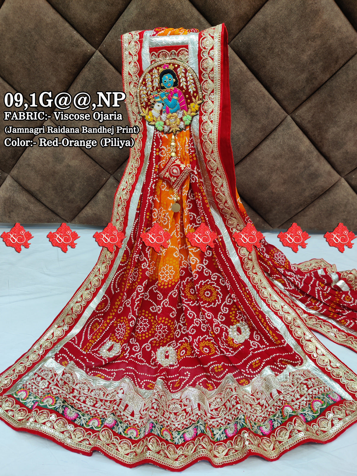 Beautiful Rajasthani Chunri & Piliya With Laddu Gopal Patch