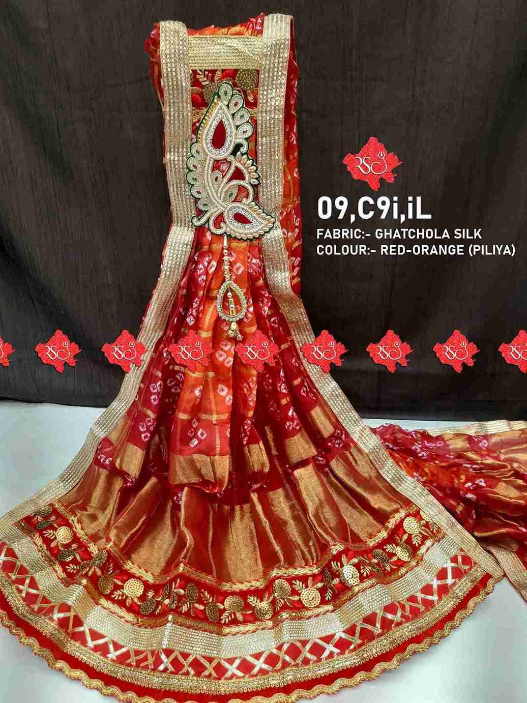 Designer Ghatchola marwari plated ordhna