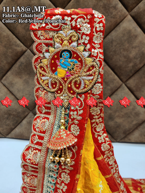 Beautiful laddu gopal patch work odhna