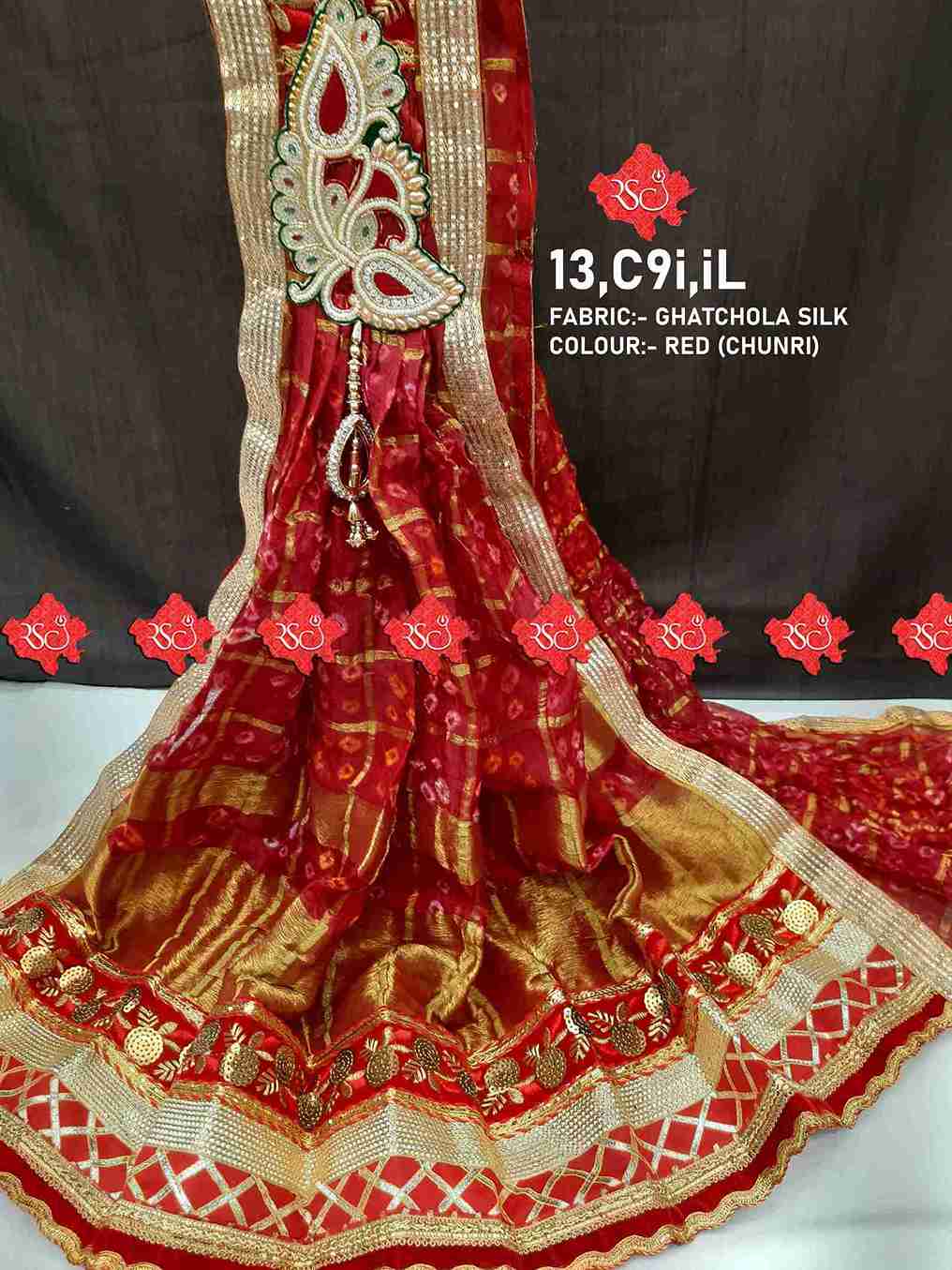 Designer Ghatchola marwari plated ordhna