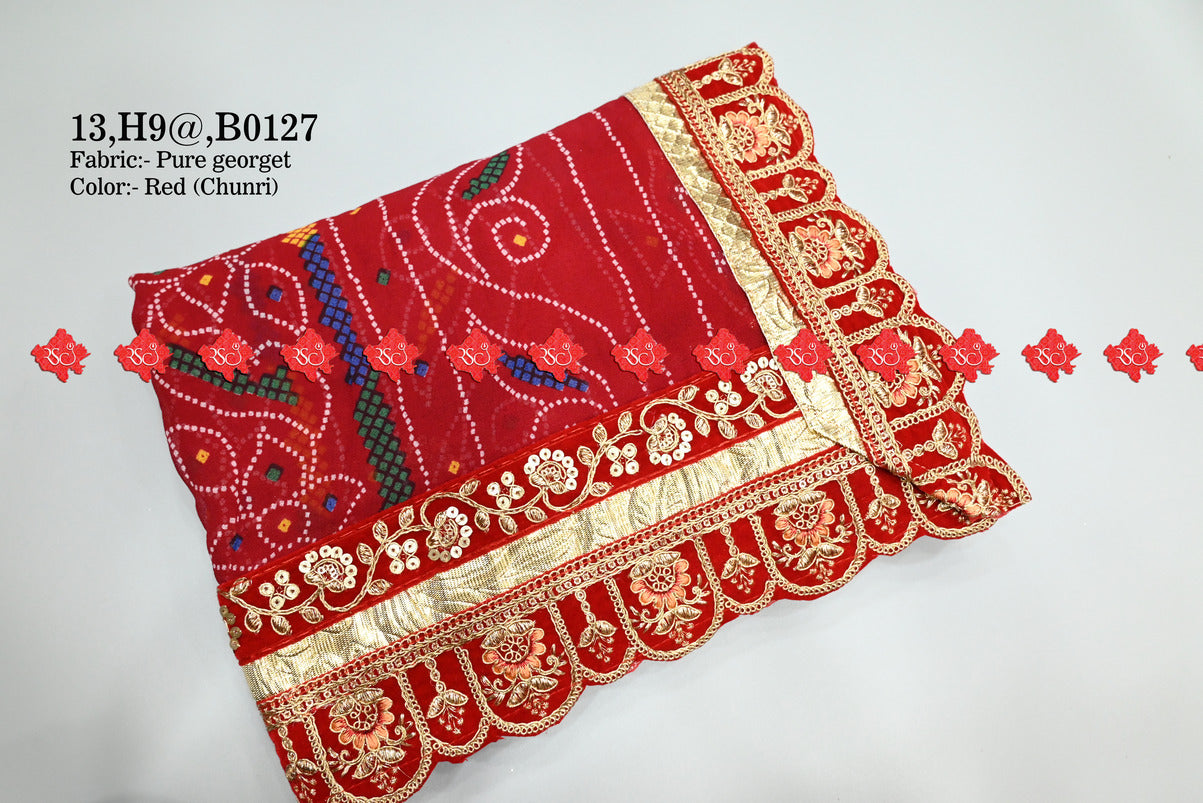 Marwari odhna with designer lace