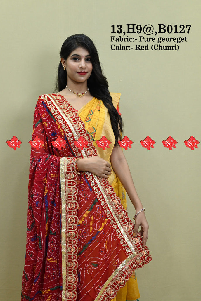 Marwari odhna with designer lace