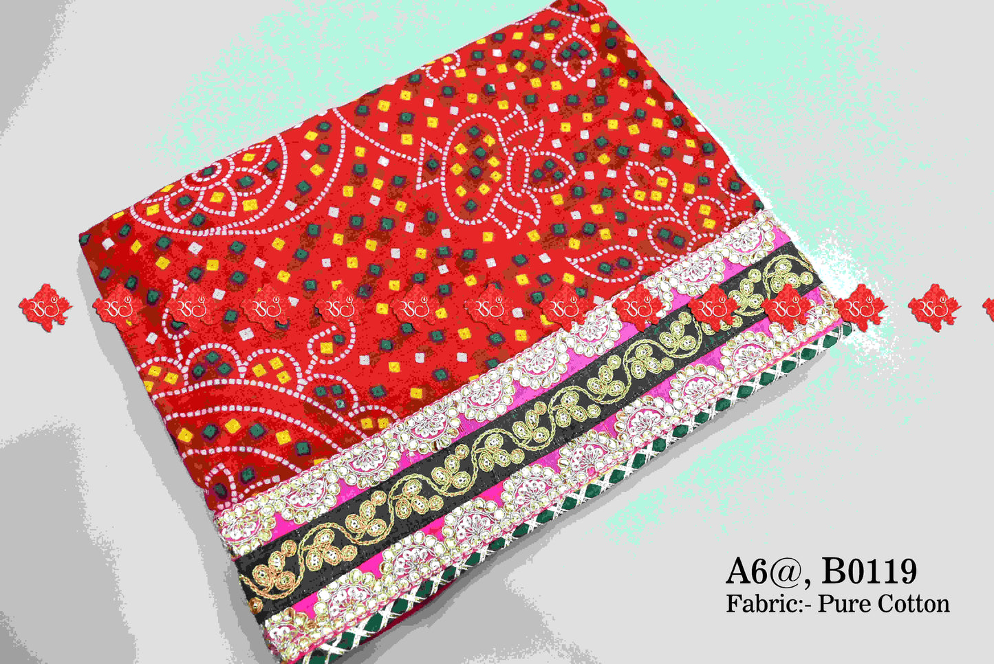 Pure Cotton Marwari Chunri With Beautifull Laces