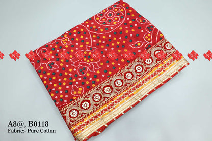 Designer Pure Cotton Marwari Chunri