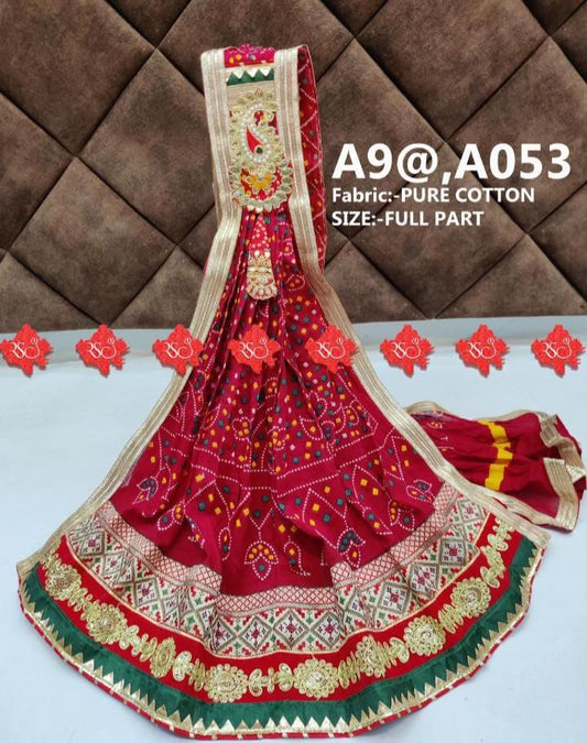 Beautifull Marwari Plated Cotton Odhna - ranisatiyacreation