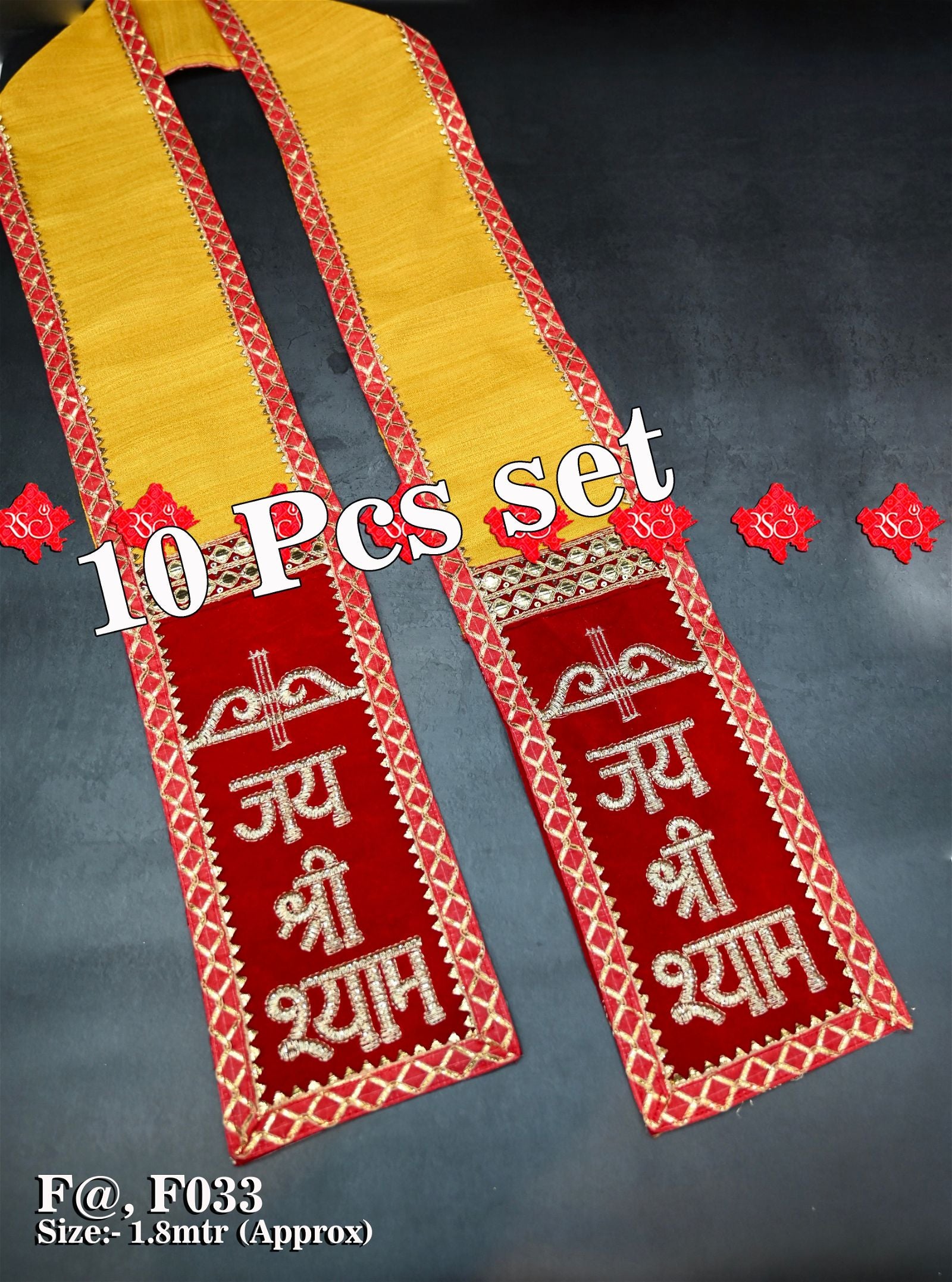 Designer Jai Shree Shyam welcome gents dupatta - ranisatiyacreation