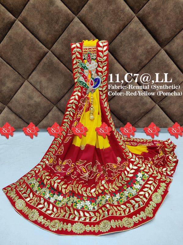 Designer Marwari Odhna With Beautiful Mayur Patch - ranisatiyacreation