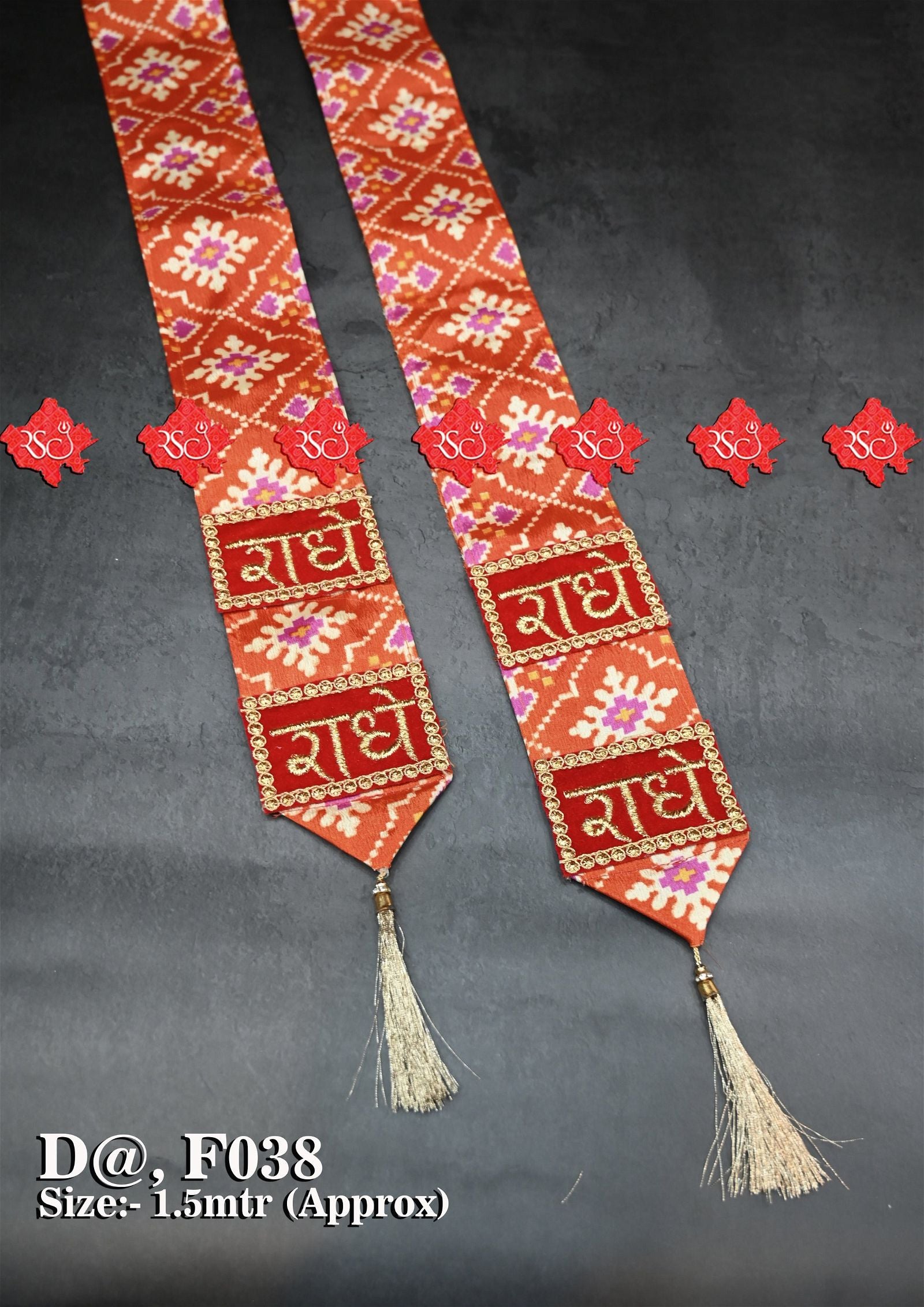 Marwari traditional " RADHE-RADHE " Gent's Dupatta - ranisatiyacreation