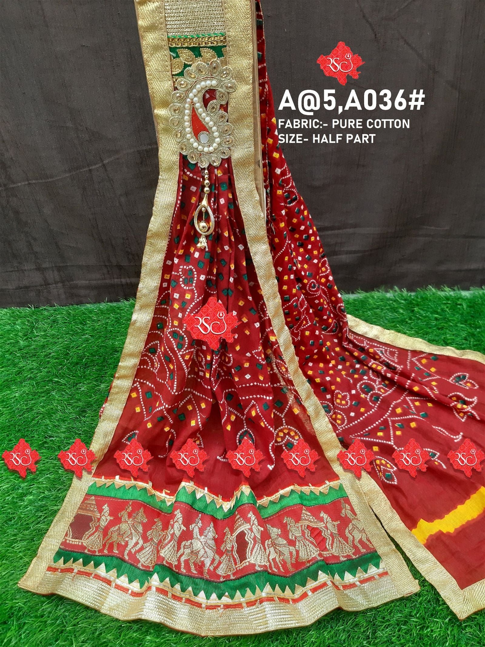 New rajasthani marwari bandhej Pure Cotton odhna - ranisatiyacreation