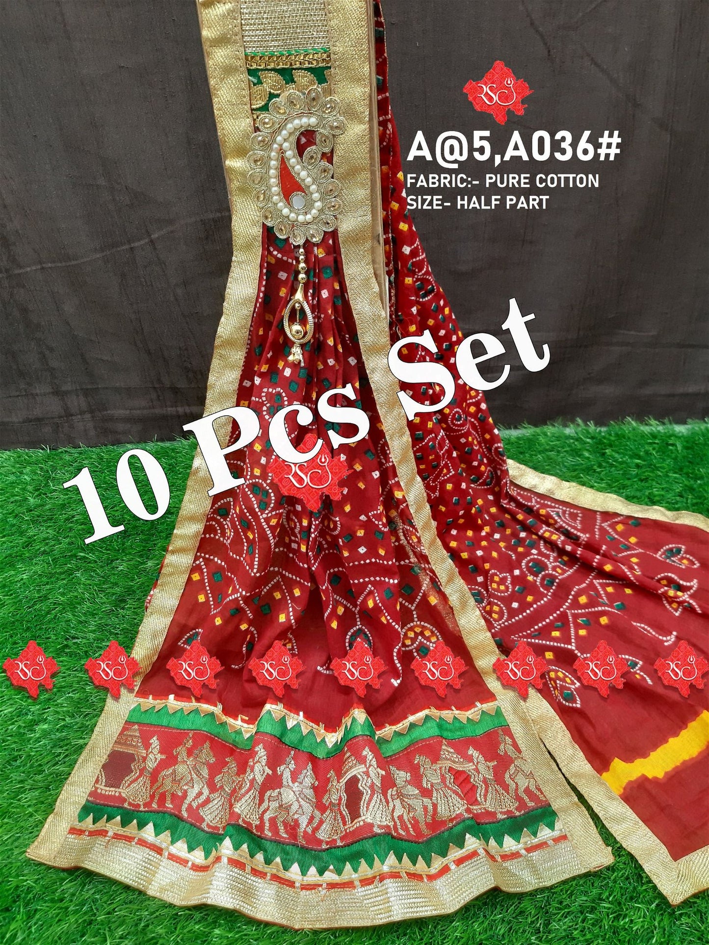 New rajasthani marwari bandhej Pure Cotton odhna - ranisatiyacreation