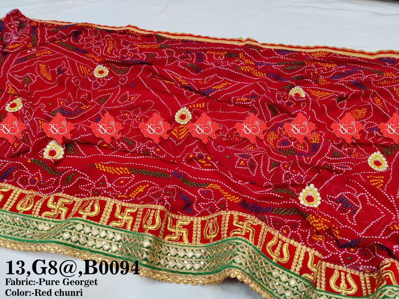 Traditional Zari weaving chunri for traditional events - ranisatiyacreation