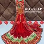 Marwari Red Orange Piliya, Marwari Odhna with Handcrafted Design by Ranisatiya Creation
