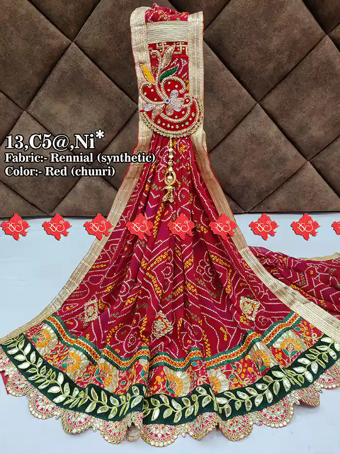 Ranisatiya Latest Marwari Red Chunri With Gota Patti Work : No. 1 Brand Of Marwari Odhna