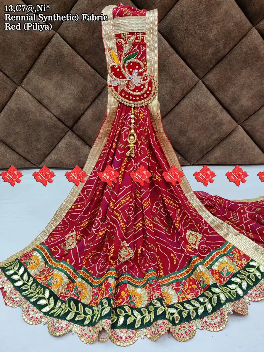 Ranisatiya Latest Marwari Red Chunri With Gota Patti Work : No. 1 Brand Of Marwari Odhna