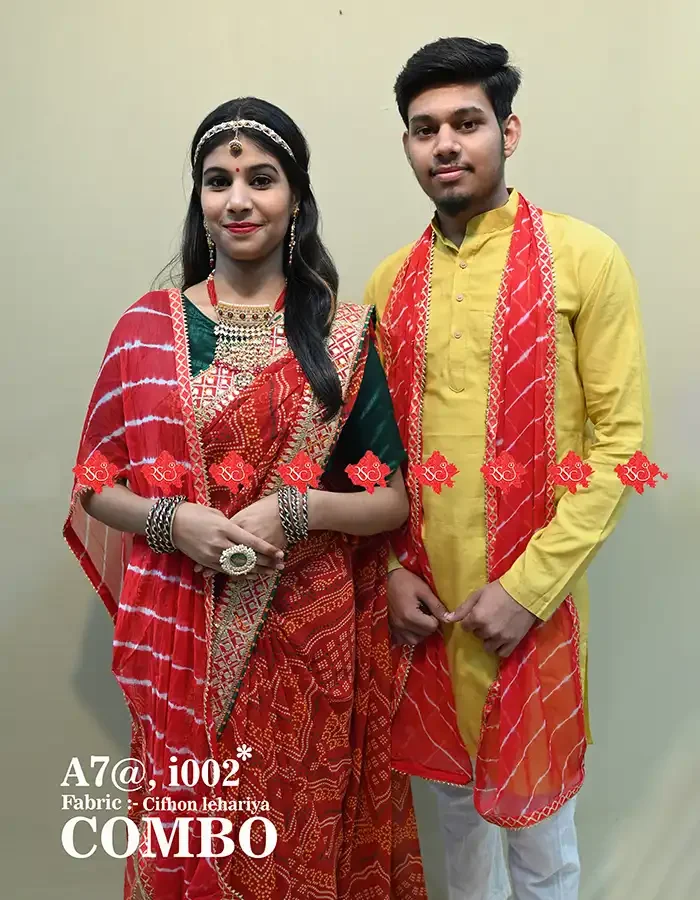 Latest Marwari Combo Dupatta Set of 2 (Cifhon Lehariya) Elegant And Festive Design i002