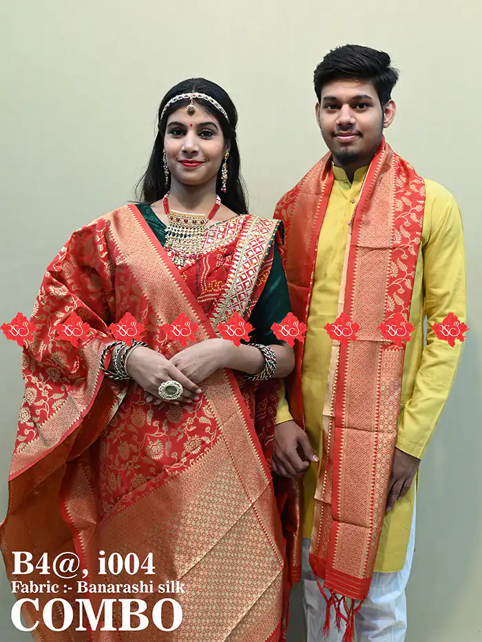 Ranisatiya Festive Marwari Dupatta Combo Set of 2 in Banarasi Silk