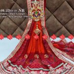 Pure Georgette Marwari broach Odhna (Puja Dupatta) With Heavy Boarder Unique and Elegance & 3 Butti , PURE GEORGETTE NB, RED-ORANGE PILIYA