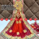 Royal Rajasthani Marwari Odhna – Tradition meets Luxury Marwadi Odhna Heavy Zardoshi Work With 9 to 10 butti , 09,UJ , RED-ORANGE PILIYA