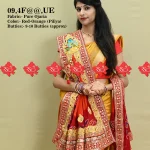 Festive Pure Ojariya Fabric With Heavy Marwadi Zardoshi Odhna Work With 9 to 10 butti , RED-ORANGE PILIYA