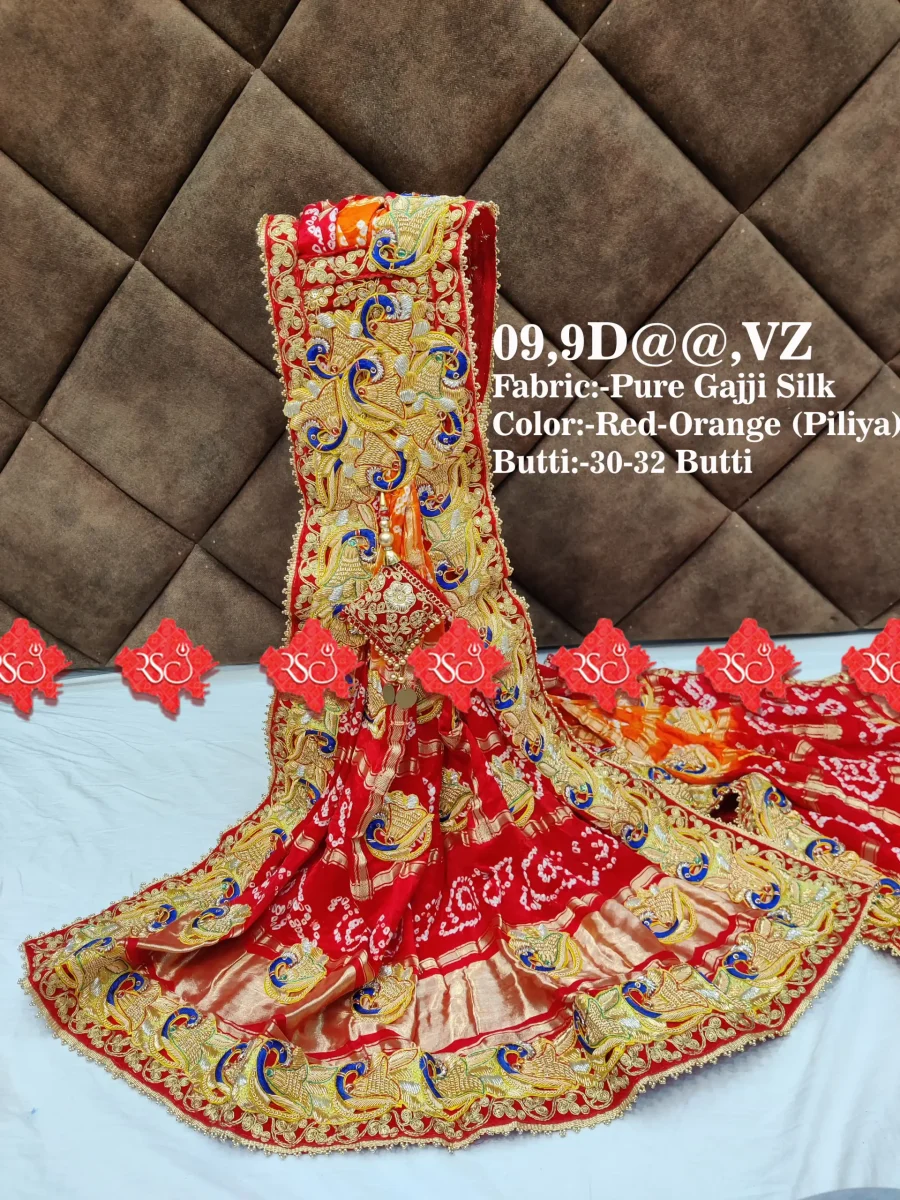 Shop Exquisite Pure Gajji Silk Broach Belbutti Odhna No.1 Marwari Odhna Brand