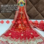 #1 Luxury Marwari Modal Gajji Silk Dupatta – Ranisatiya , NV , RED-ORANGE PILIYA