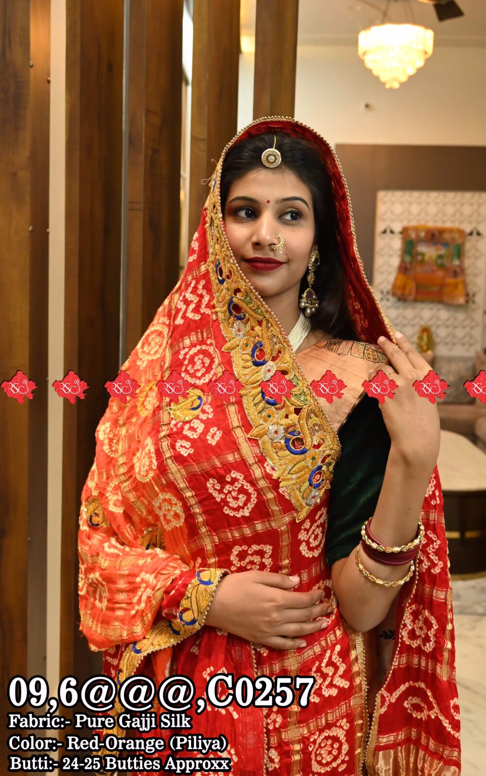 Ranisatiya Premium Belbutti Pure Gajji Silk Piliya Special For Mayra