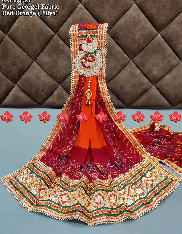 Buy Rajasthani Marwari Puja Odhna With Unique Patch With 3 Butties