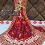 Pure Georgette Rajasthani Marwari Chunri Odhna Dupatta With Heavy Boarder Unique and Elegance & 3 Butti , MV RED-CHUNRI