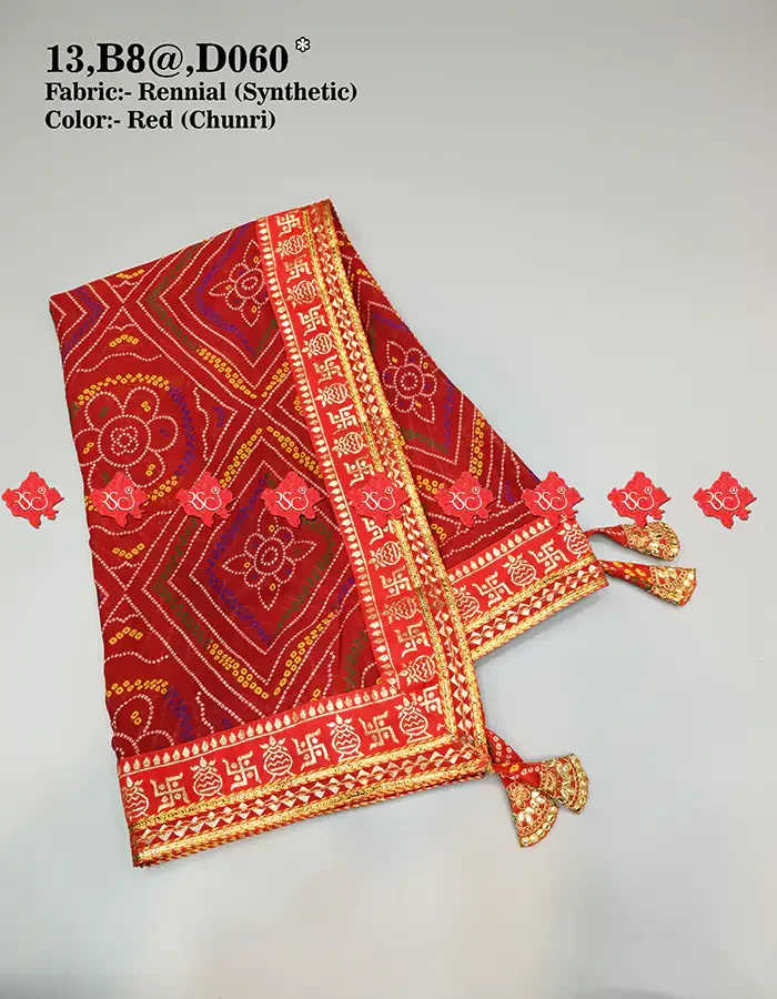 Ranisatiya Creation – Rajasthani Odhna: 365 Days of Premium Rennial Elegance , D063 , RED-CHUNRI