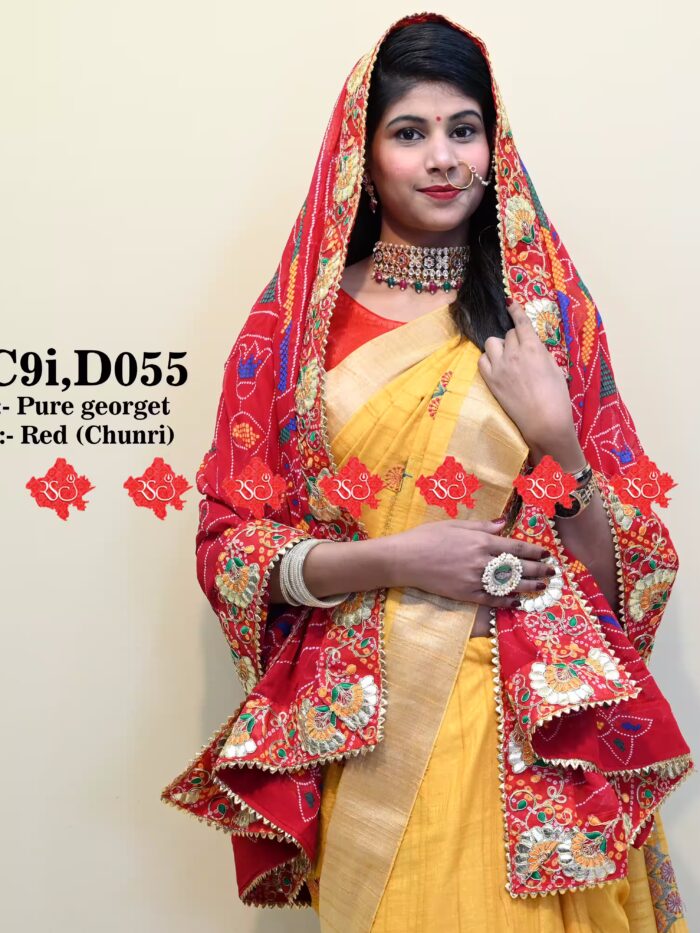Ranisatiya Vibrant Colourful Dupatta In Pure Georgette/Ghatchola Fabric
