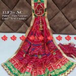 Pure Georgette Rajasthani Marwari Puja Dupatta With Heavy Boarder Unique and Elegance & 3 Butti , NC , RED-CHUNRI