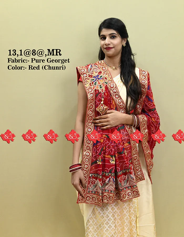 Rajasthani Look Dupatta Unique and Elegance with 3 Butti