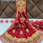 Festive Pure Ojariya Fabric With Kalash Butta Marwari Odhna Heavy Zardoshi Work With 15 butti , 13,UN RED-CHUNRI