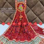 Rajasthani Look Pooja Dupatta Unique and Elegance with 3 Butti , MW , RED-CHUNRI