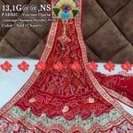 VISCOSE OJARIYA NP, RED-CHUNRI, Bandhej Chunri