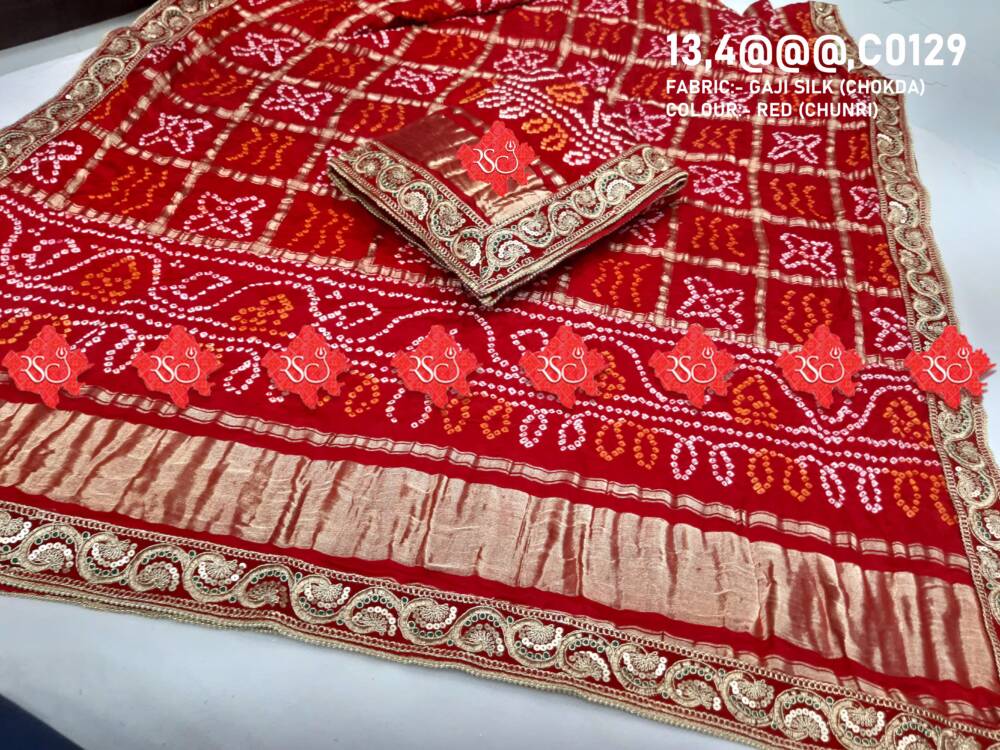 Gajji Silk Dupatta – Top 1 Exclusive Pick by Ranisatiya Creation , C0129 , RED