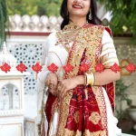 Festive Pure Ojariya Fabric With Heavy Marwari Zardoshi Odhna Work With 9 to 10 butti