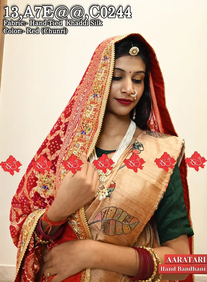 Shop Royal Khaddi Silk Aaratari Odhna Special For Mayra Ranisatiya | No.1 Marwari Odhna Brand