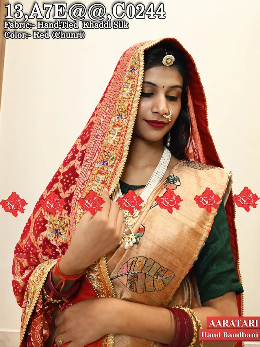 Shop Royal Khaddi Silk Aaratari Odhna Special For Mayra Ranisatiya | No.1 Marwari Odhna Brand