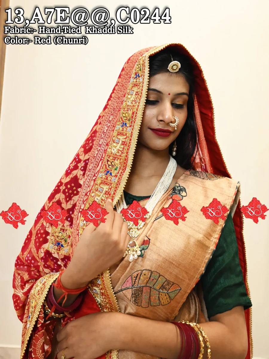 Shop Royal Khaddi Silk Aaratari Odhna Special For Mayra Ranisatiya | No.1 Marwari Odhna Brand