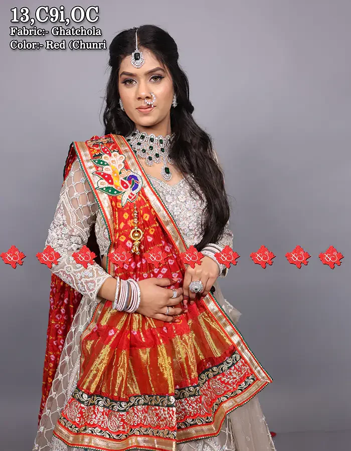 Top 5 Stunning Ghatchola Marwadi Odhna Styles to Elevate Your Look , 13,OC RED-CHUNRI