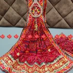 Ranisatiya Creation Beautifull Marwari Broach Odhna Unique and Elegance with 3 Butti , 13 , LV , RED-CHUNRI