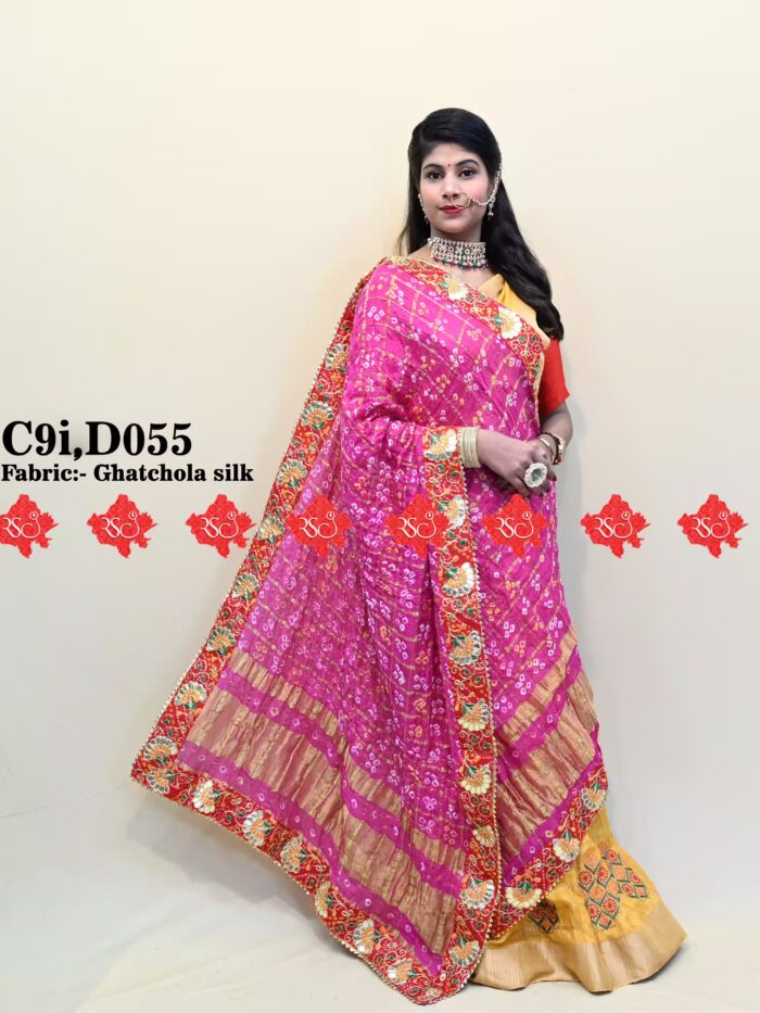 Ranisatiya Vibrant Colourful Dupatte In Pure Georgette/Ghatchola Fabric