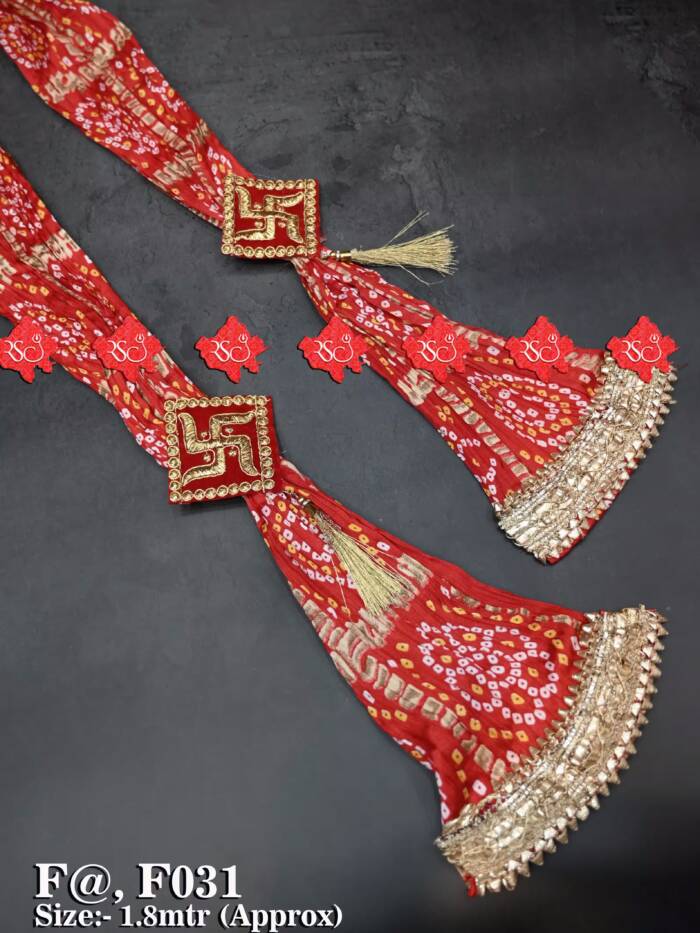Dupatta For Pooja -Shop Elegant & Festive Gent's Fancy Dupatta - 10 PCS SET , F031 , RED