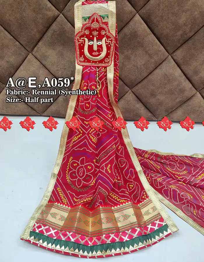Beautiful Marwari Rennial Fabric Chunri Half-Part Traditional No-1 Odhna