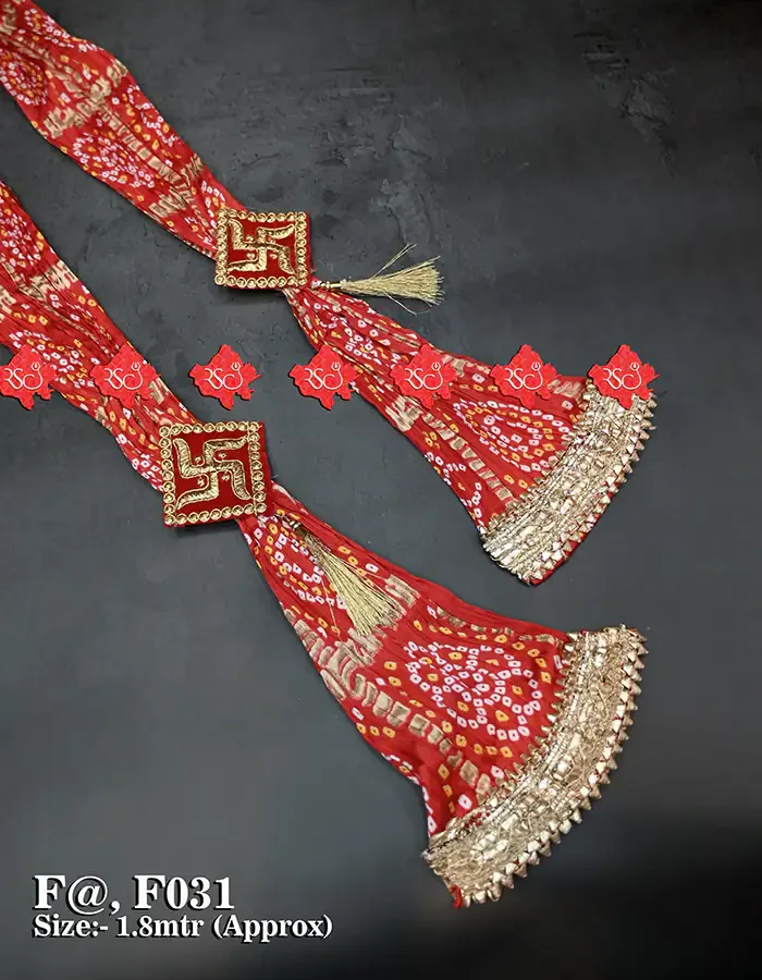 Dupatta For Pooja -Shop Elegant & Festive Gent's Fancy Dupatta - 10 PCS SET , F031 , RED