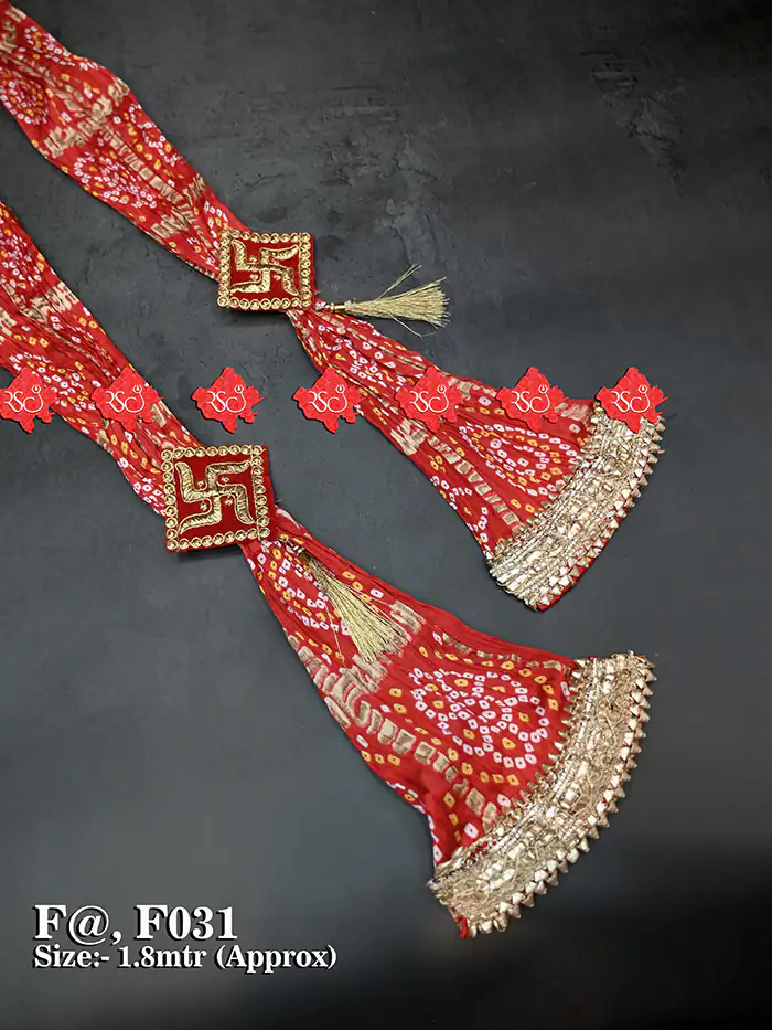 Dupatta For Pooja -Shop Elegant & Festive Gent's Fancy Dupatta - 10 PCS SET , F031 , RED